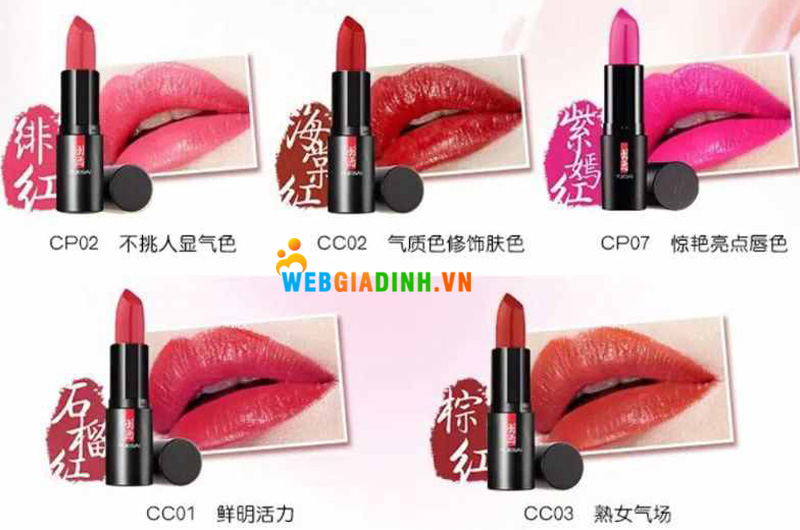 Son nội địa Trung Yue Sai pure colour creamy lipstick