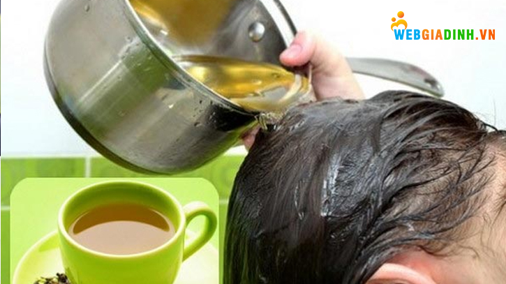 Dùng nước trà xanh thay dầu xả giúp giảm tình trạng tóc gãy rụng!