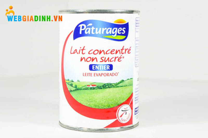 Sữa đặc không đường Paturages