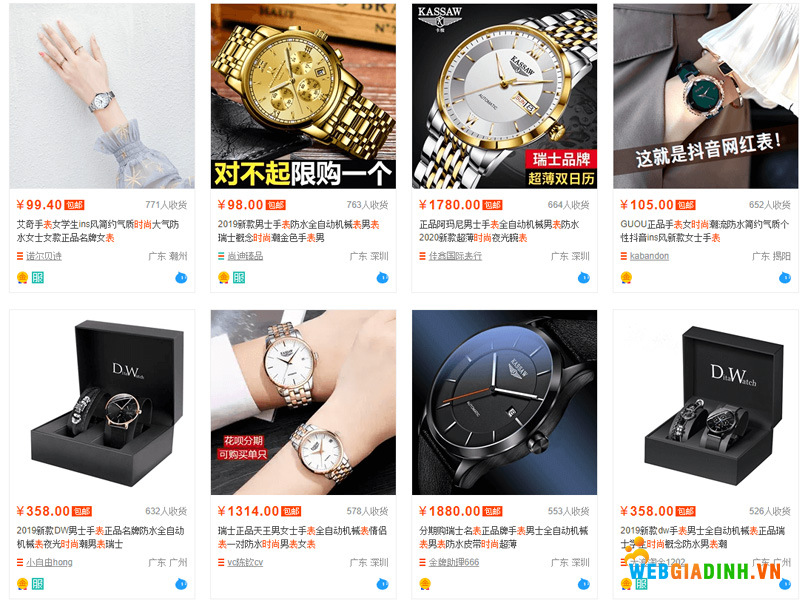 Taobao cung cấp nhiều mặt hàng uy tín!